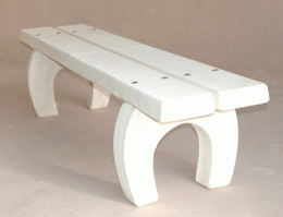 Banquette Vega béton blanc